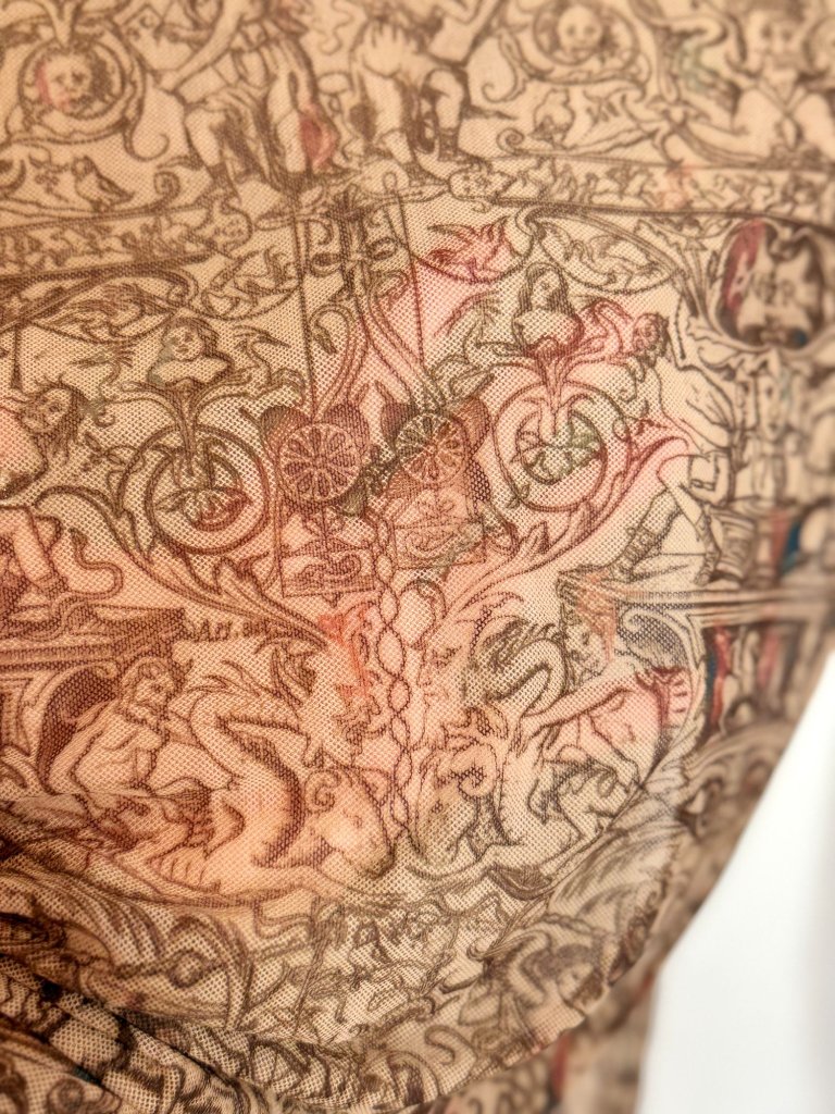 Grover Rad "Tattoo Mania" Design Mesh Top - Size Xs — image 4 of 5